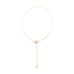 14 Karat Gold Lariat Necklace with Cultured Freshwater Pearl End - Matador Diamond