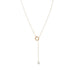 14 Karat Gold Lariat Necklace with Cultured Freshwater Pearl End