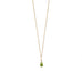 16" 14 Karat Gold Birthstone Necklace (January-December)