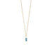 16" 14 Karat Gold Birthstone Necklace (January-December)