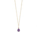 16" 14 Karat Gold Birthstone Necklace (January-December)