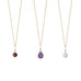 16" 14 Karat Gold Birthstone Necklace (January-December)