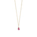 16" 14 Karat Gold Birthstone Necklace (January-December)