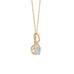 18" 14 Karat Gold Precision Cut Sky Blue Topaz Necklace