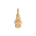 14 Karat Gold Tiny CZ Hamsa Charm