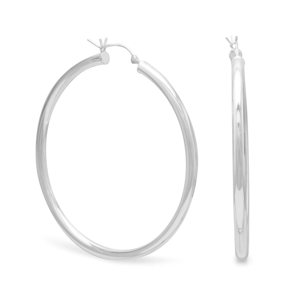 3mm x 50mm Click Hoop Earrings