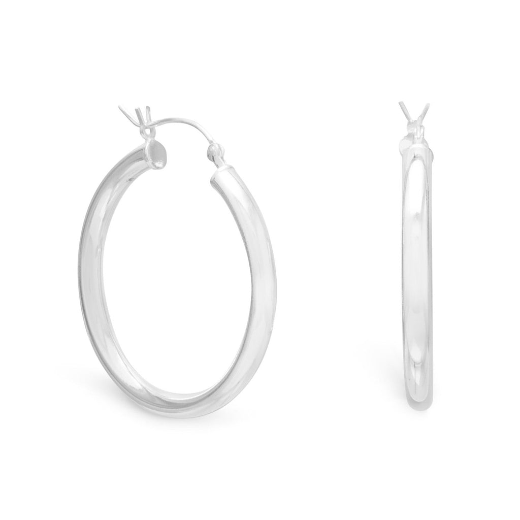 3mm x 30mm Click Hoop Earrings