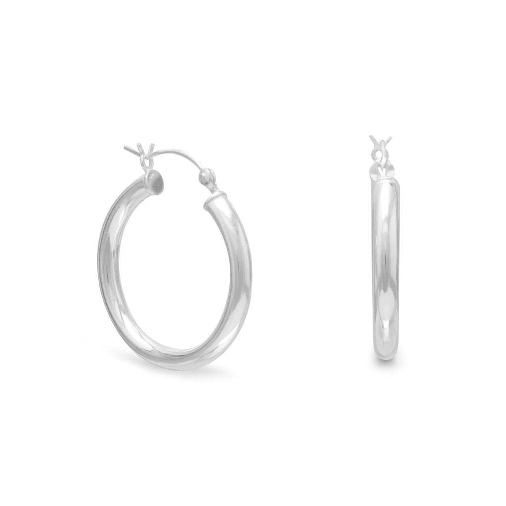 3mm x 25mm Click Hoop Earrings