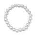 7" 8mm Silver Bead Stretch Bracelet