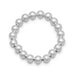 7" 10mm Silver Bead Stretch Bracelet - Matador Diamond