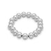 7" 10mm Silver Bead Stretch Bracelet