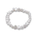 White Cultured Freshwater Pearl Stretch Bracelet