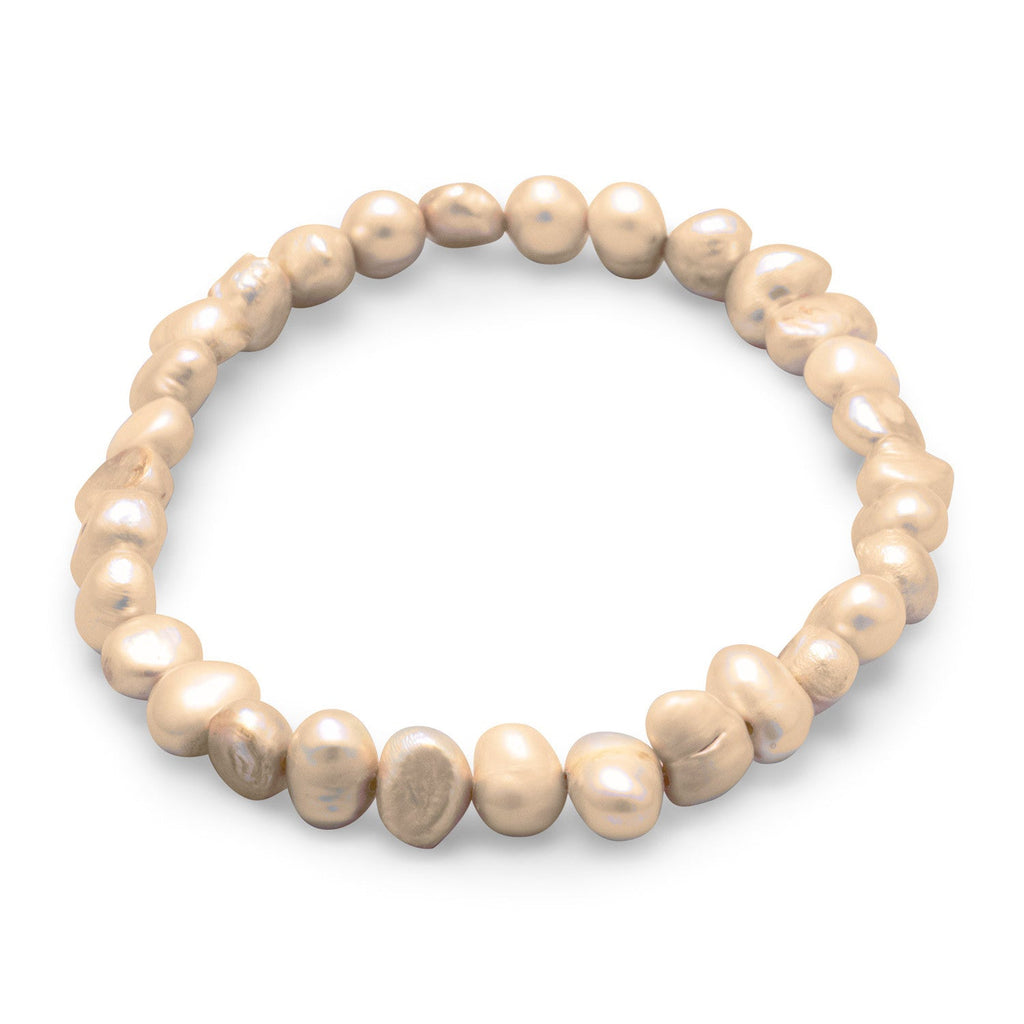 Champagne Cultured Freshwater Pearl Stretch Bracelet