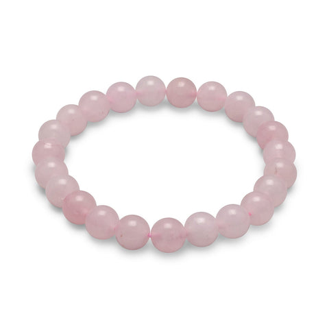 Rose Quartz Bead Stretch Bracelet