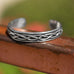 Oxidized Braided Men's Cuff Bracelet - Matador Diamond