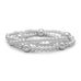 8" Triple Strand Silver Bead Bracelet - Matador Diamond