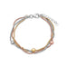 Tri Tone Multistrand Popcorn Chain Bracelet - Matador Diamond