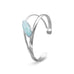 Large Oblong Larimar Cuff Bracelet - Matador Diamond