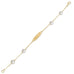 14 Karat Gold Plated ID Bracelet with White Cultured Freshwater Pearls