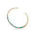 14 Karat Gold Plated Amazonite and Labradorite Cuff