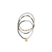 14 Karat Gold Plated Labradorite and Black Spinel Bracelet Set