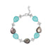 7" + 1" Topaz, Turquoise and Mother of Pearl Bracelet