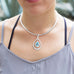 Pear Shape Pendant with Blue Topaz Drop