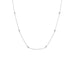 16" + 2" Rhodium Plated Bezel Set CZ Necklace