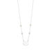 16" ID Tag Necklace with White Cultured Freshwater Pearl