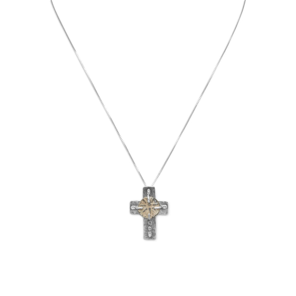 16.5" Cross and Ancient Coin Necklace