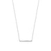 16" + 2" Thin Bar Nameplate Necklace