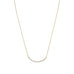 18" + 2" 14 Karat Gold Plated Curved CZ Bar Necklace