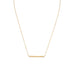 18" 14 Karat Gold Plated Bar Necklace with CZ