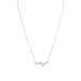 18" Rhodium Plated Heartbeat Necklace