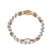 14 Karat Gold Plated Double Strand Tanzanite and Citrine Bracelet