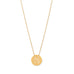 14 Karat Gold Plated Polished Round Engravable Disk Necklace - Matador Diamond