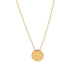 14 Karat Gold Plated Polished Round Engravable Disk Necklace - Matador Diamond