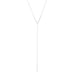 Rhodium Plated Signity CZ "V" Drop Necklace