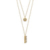 14 Karat Gold Plated Double Strand Polki Diamond Necklace