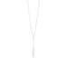 Rhodium Plated Bar Drop Necklace