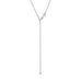 Rhodium Plated Adjustable Box Chain and Ball Necklace