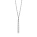 Rhodium Plated Satellite Chain Bolo Necklace