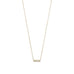 14 Karat Gold Plated Mini CZ Bar Necklace