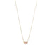 14 Karat Gold Plated Mini Synthetic Pink Opal Bar Necklace