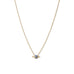 14 Karat Gold Plated Mini CZ Planet Necklace