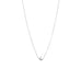 Rhodium Plated Crescent Moon CZ Necklace