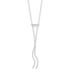 Rhodium Plated Bar Necklace with Y Drop - Matador Diamond