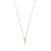 Two Tone Cross Necklace