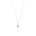 14 Karat Gold Plated CZ Star and Synthetic Opal Necklace