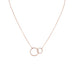 16" + 2" 14 Karat Rose Gold Plated Circle Link Necklace